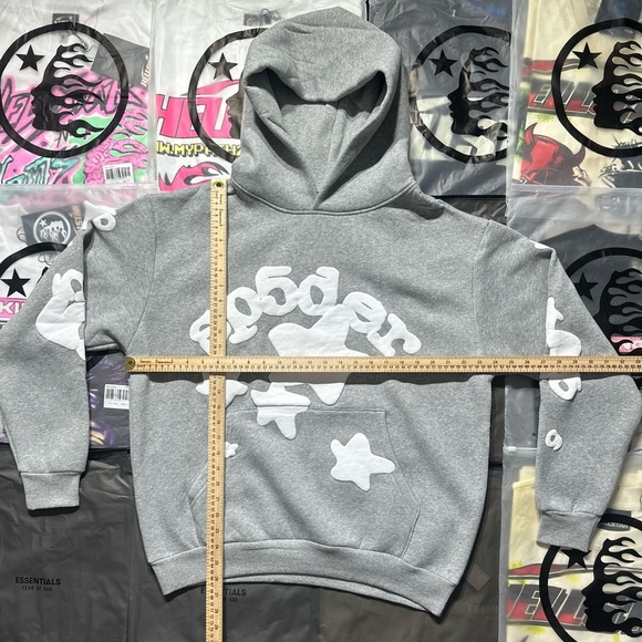 Sp5der Beluga Hoodie “Heather Grey” - Picture 2 of 7